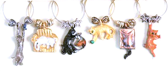 CatWineGlassCharms