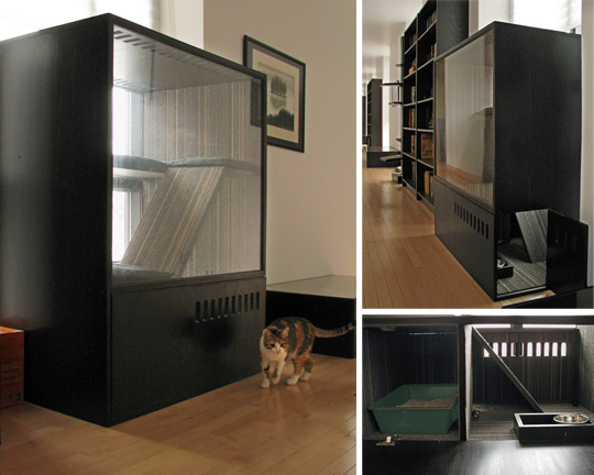 Custom Designed Interior Elements for Living with Cats