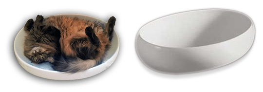 Cats Contour Ceramic Cat Bed from Little Cat Designs