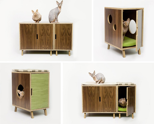 Mid-century Modern Cat Furniture from Modernist Cat