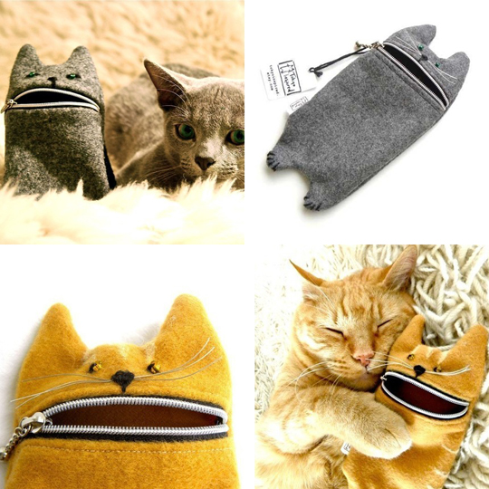 Hungry Kitty Zipper Cases by Tokyo Inspired