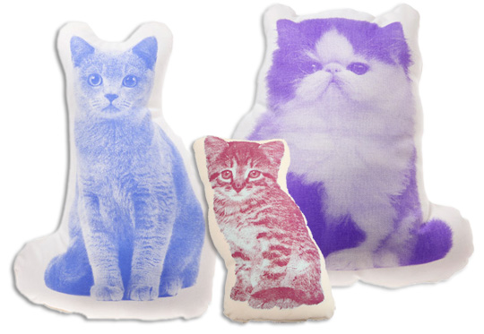 Cat Cushions by Ross Menuez for Areaware