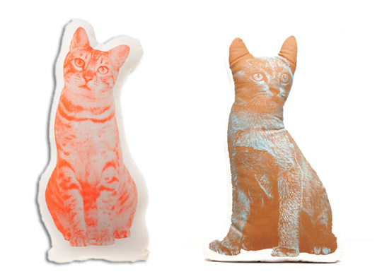 Cat Cushions by Ross Menuez for Areaware