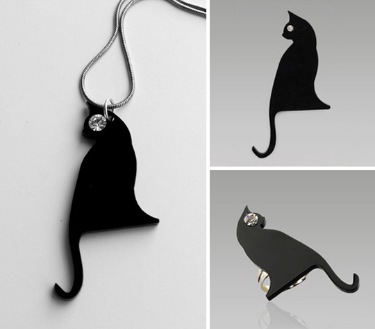 Modern Cat Jewelry from Buggadesign