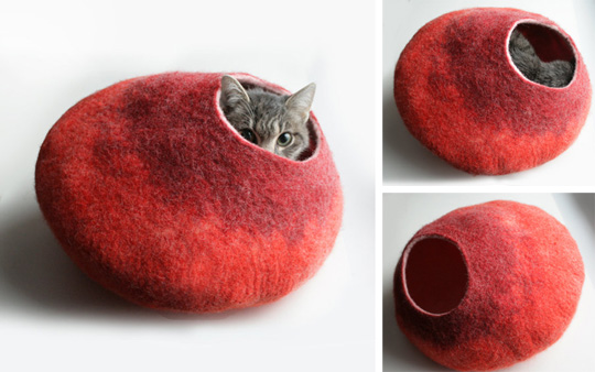 Felted Wool Cat Beds
