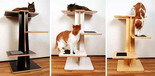 Acacia Modern Cat Tree from Square Cat Habitat