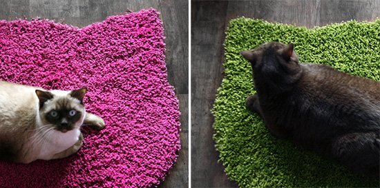 Cat Head Rug from Purrfidious