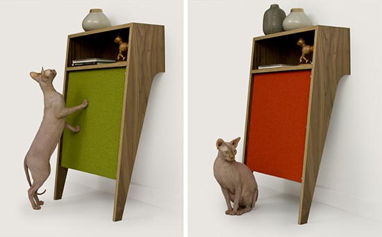 Modernist Cat Circa50 Console Cat Scratcher and Shelf