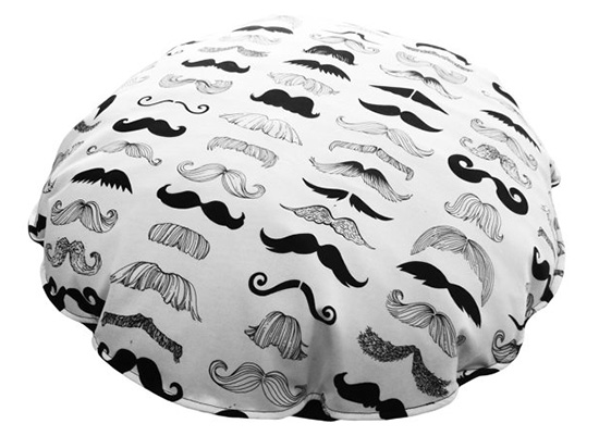 Mustache Fabric Pet Bed