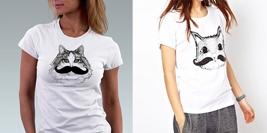 Mustache Cat Tshirts