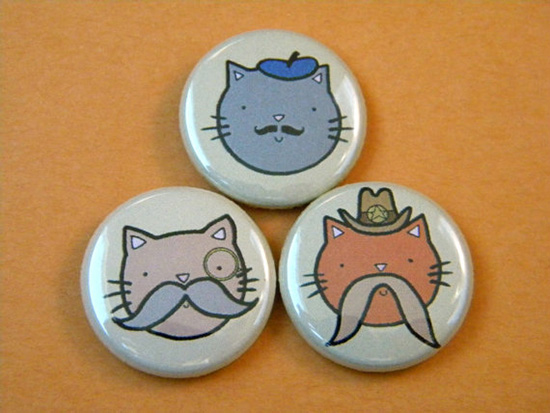 MustacheKittyPins1