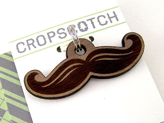 Mustache Cat ID Tags