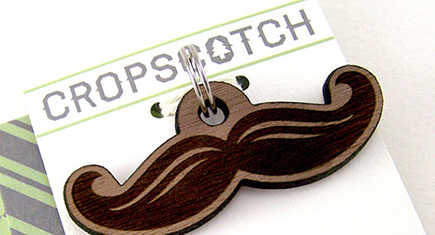 Mustache Cat ID Tags