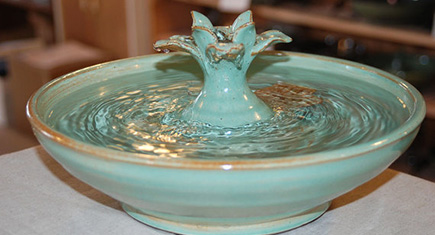 Handmade Ceramic Cat Drinking Fountains