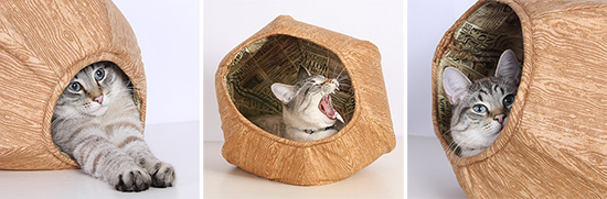 The Cat Ball Handmade Hideaway Cat Bed