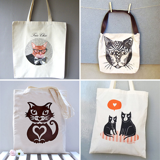 Cool Cat Tote Bags