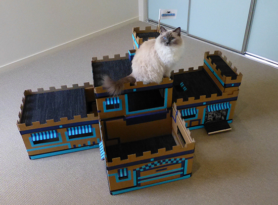 Elaborate Cardboard Cat Castle — hauspanther
