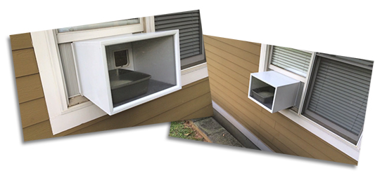 Window discount litter box