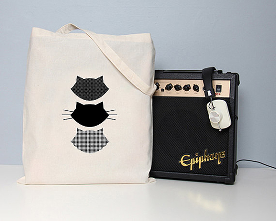 Cat Face Tote Bag