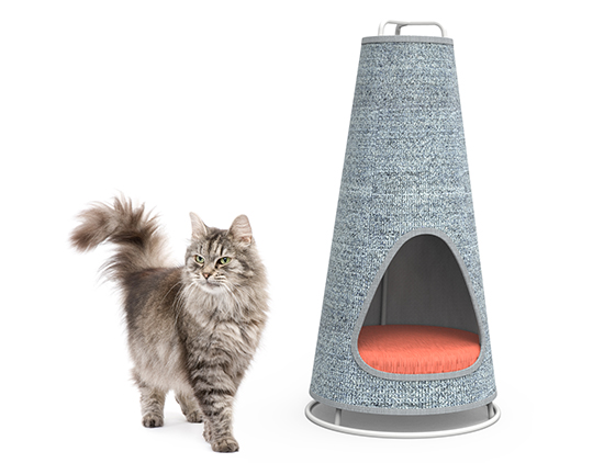 Cone Modern Cat Scratcher & Hideaway from Wiski