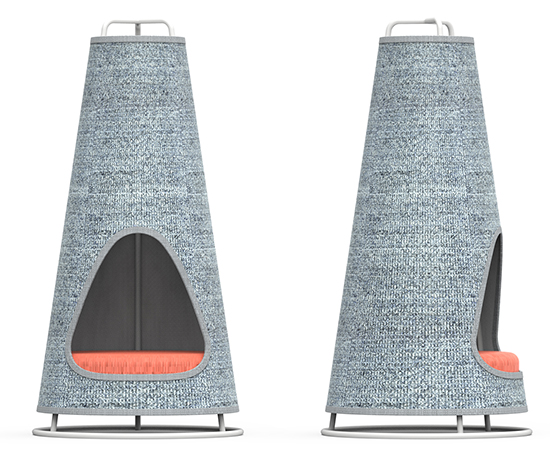 Cone Modern Cat Scratcher & Hideaway from Wiski