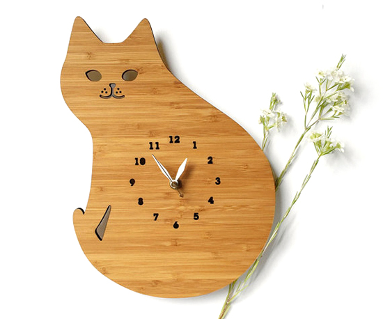 Modern Cat Wall Clock