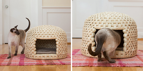 NekoHut Traditional Japanese Neko Chigura Woven Cat House