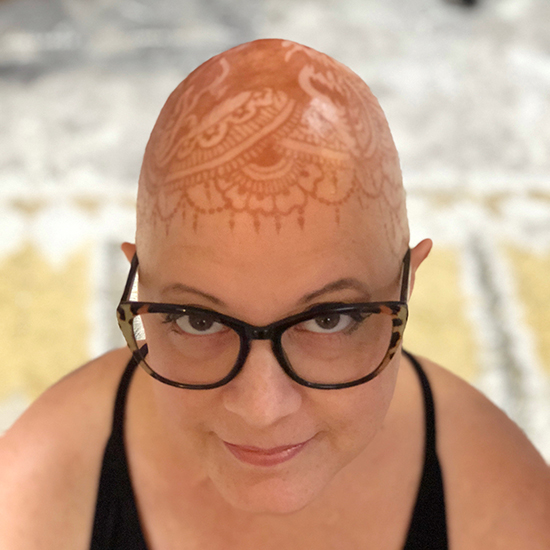 Tribal Cat Henna Crown Temporary Tattoo