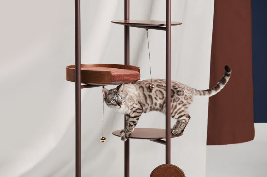 Modern Cat Tower for Milliong by Korean Designer Jiyoun Kim