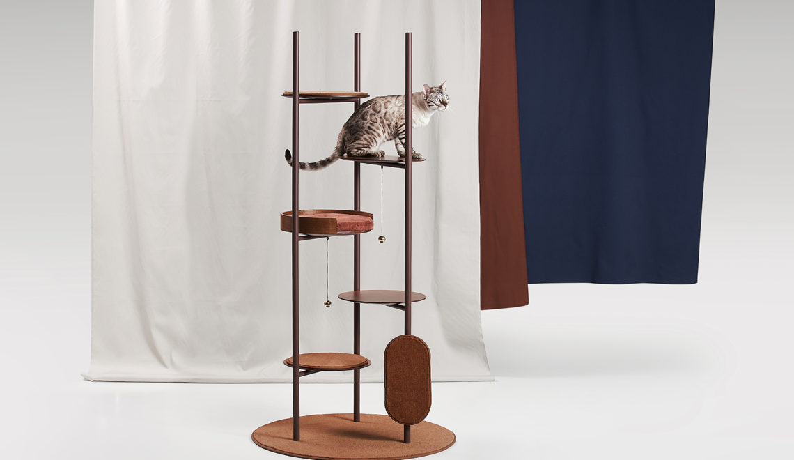 Modern Cat Tower for Milliong by Korean Designer Jiyoun Kim