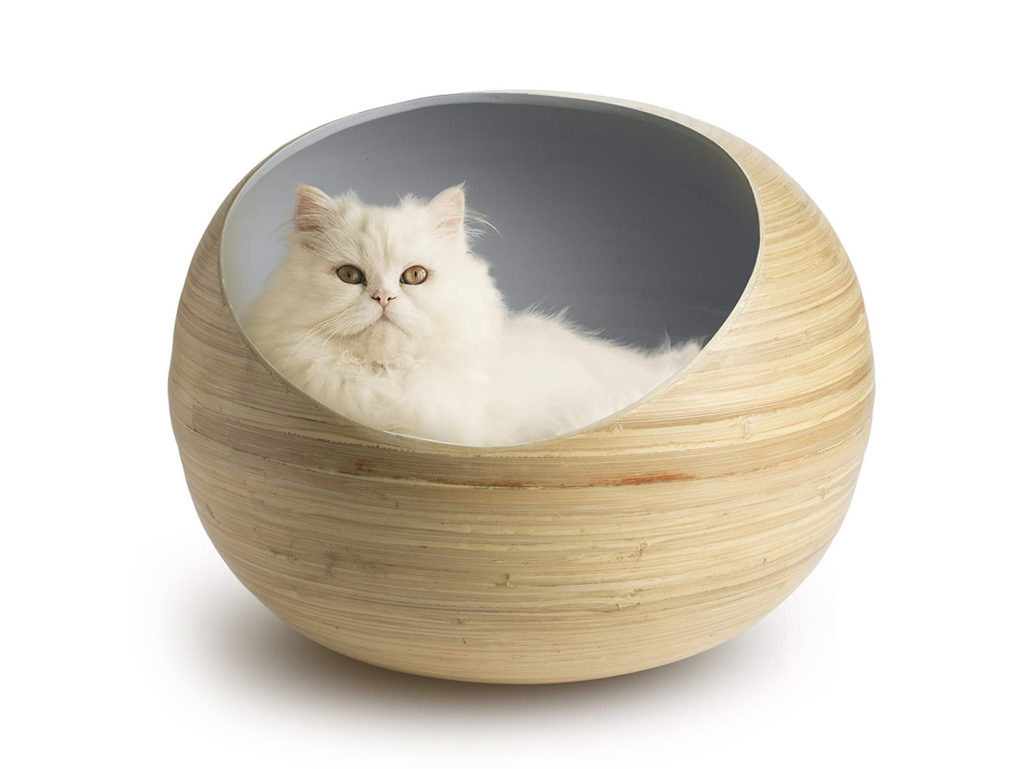 Modern Bamboo Cat Lounge Pod • hauspanther