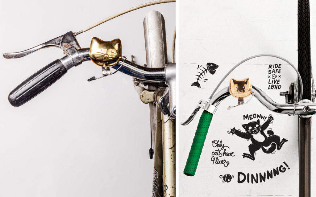 Dress Up Your Bicycle with a Brass Cat Bike Bell • hauspanther