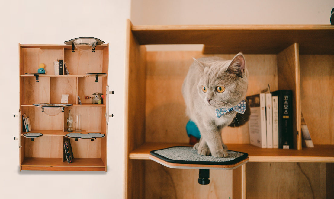 Turn Any Bookshelf Into a Stylish Cat Tower with CatKick