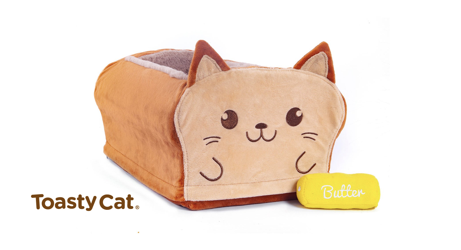 Bread-shaped Cozy Cat Bed