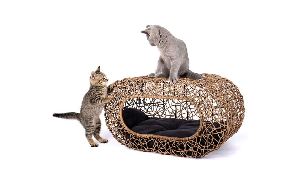 Stylish Wicker Pods Make Perfect Cat Hideaways That Match Your Decor