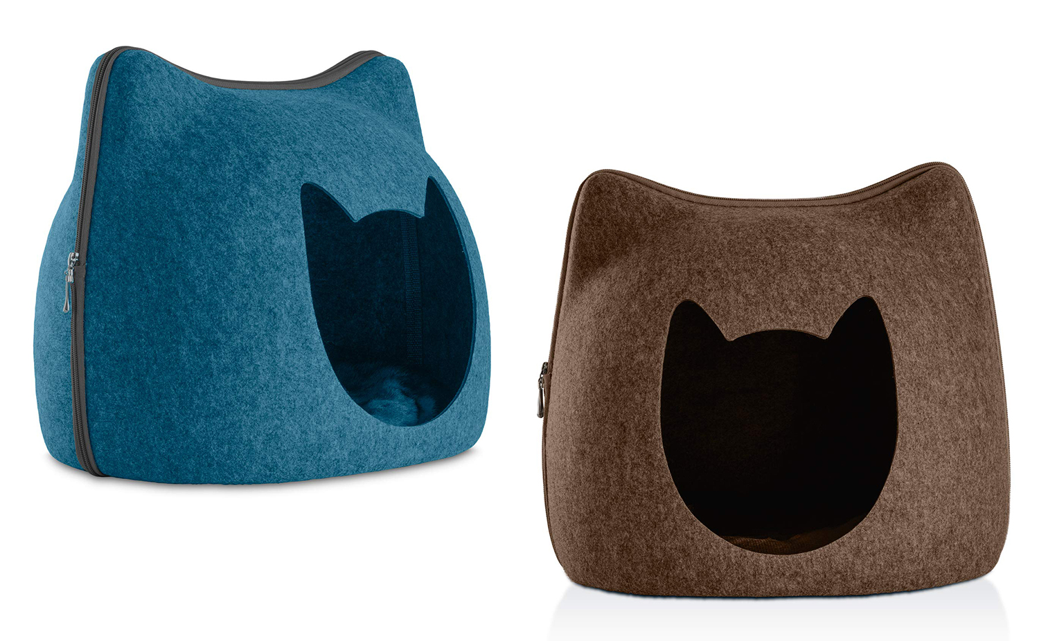 Fur Haven Cat Head-shaped Felt Hideaway