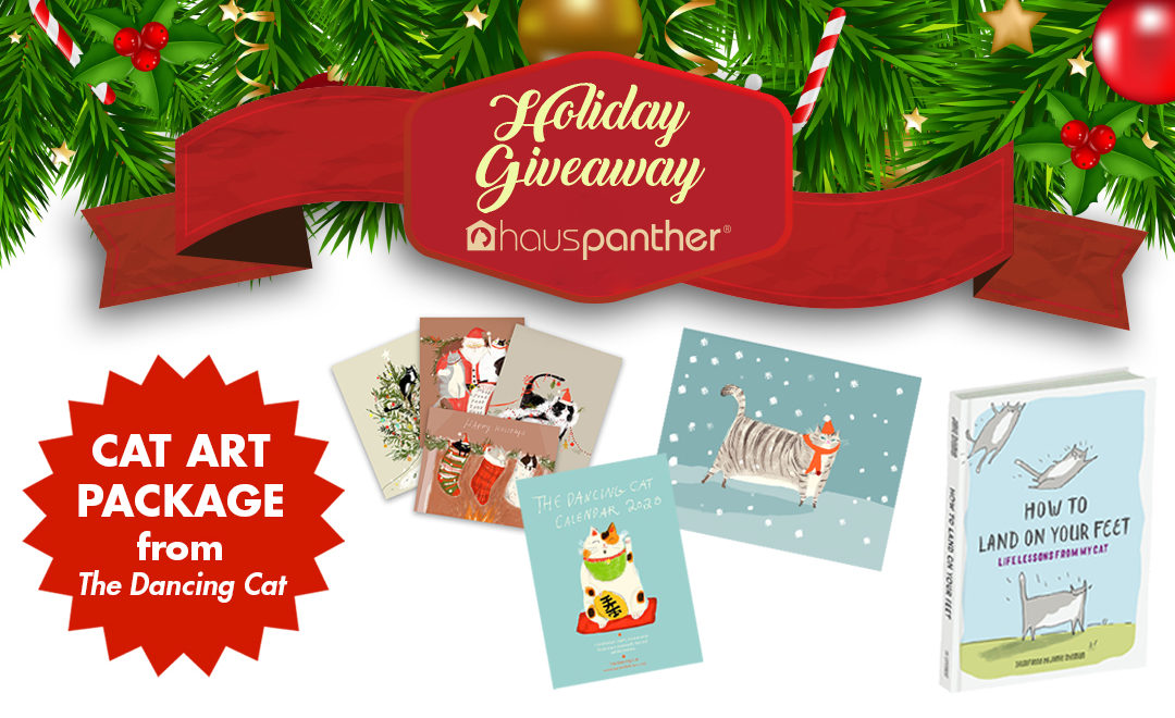 Holiday Giveaway: Enter to Win a Cat Art Prize Package from The Dancing Cat!