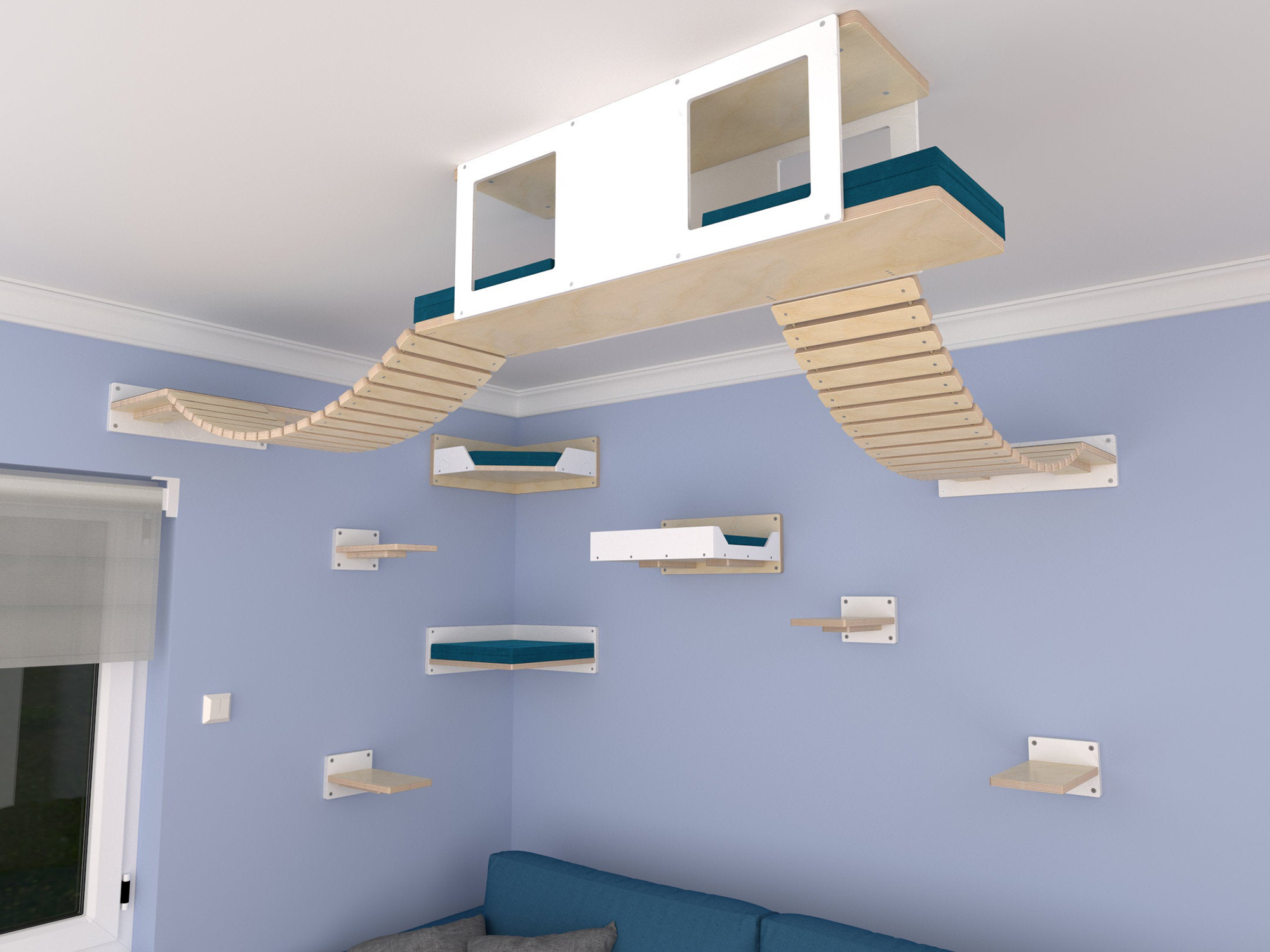 Customizable Modern Cat Climbing Furniture from Scratchy Things hauspanther