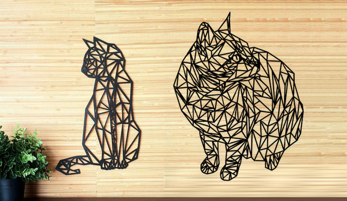 Geometric Cat Wall Decor from Miss Mara