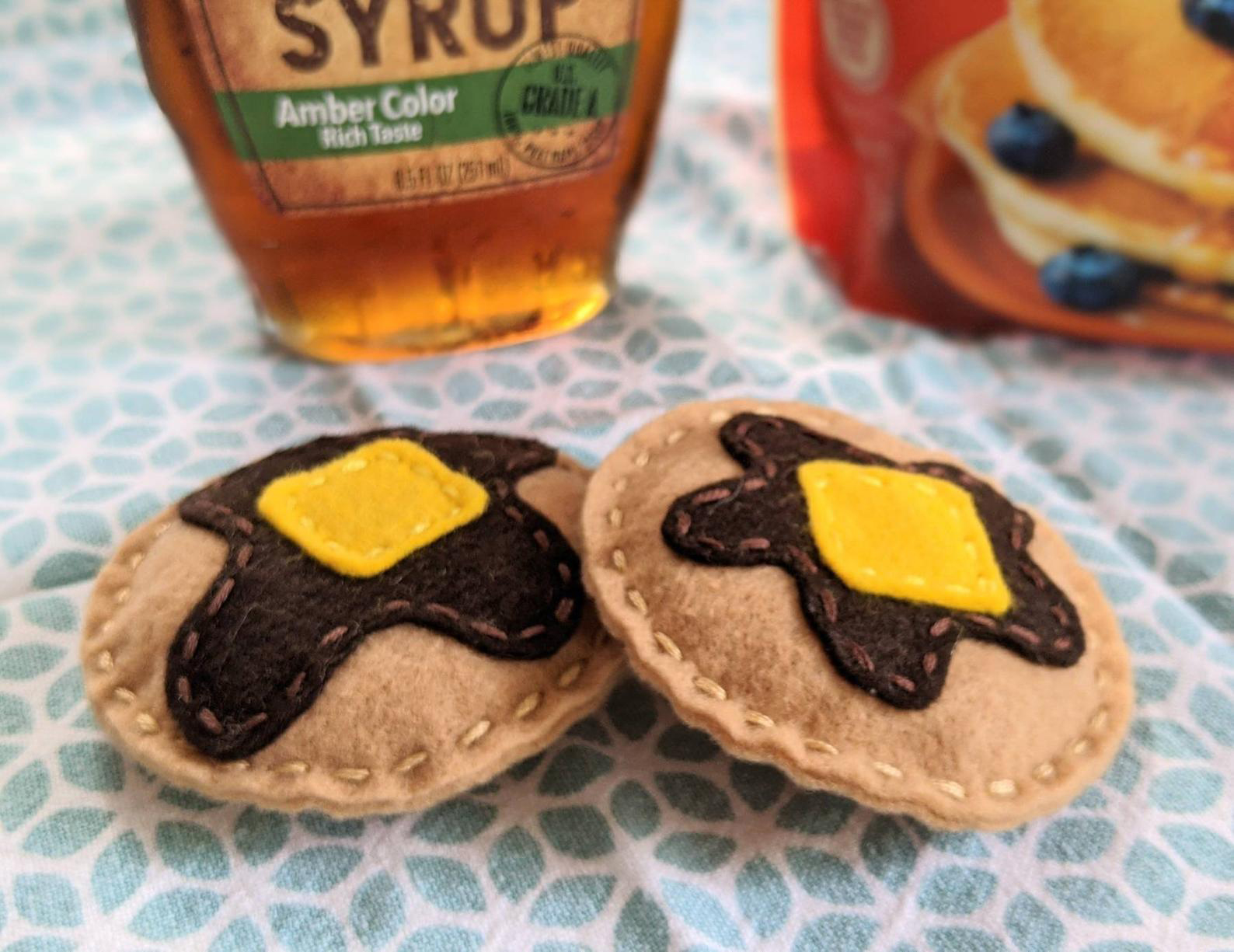 Felt pancake cat toys with catnip