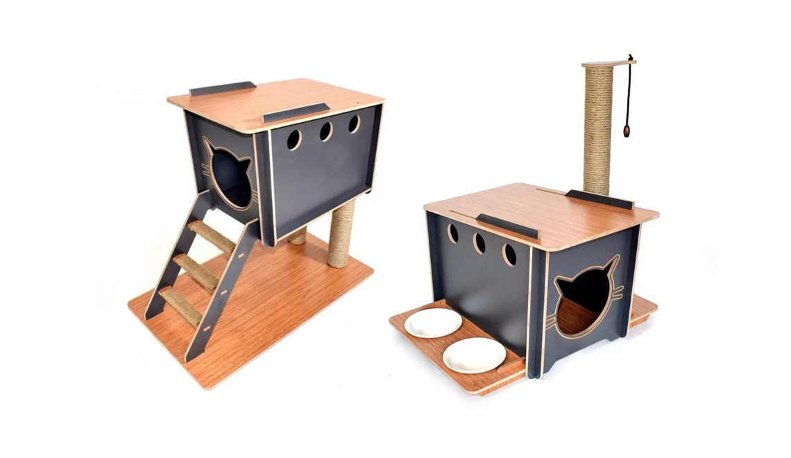 Modern Cat House with Steps