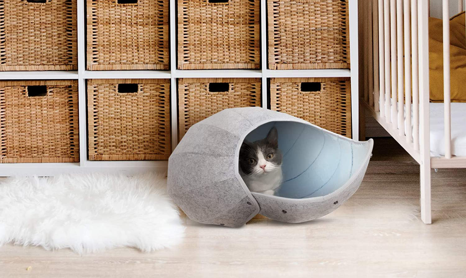 Transforming felt cat hideaway from K-1 Dragon Ball