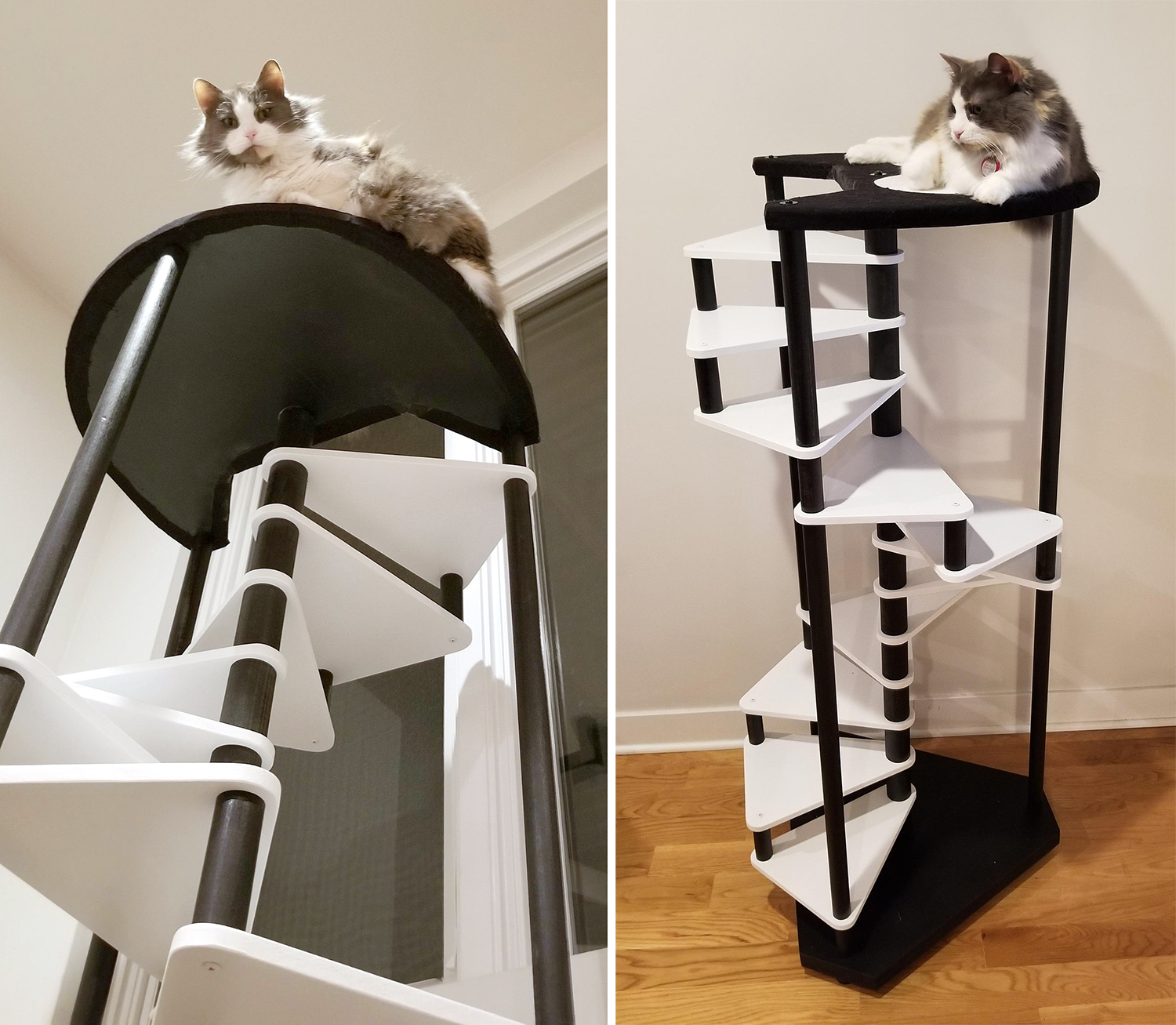 Modern spiral cat tower from Milly Fitcat