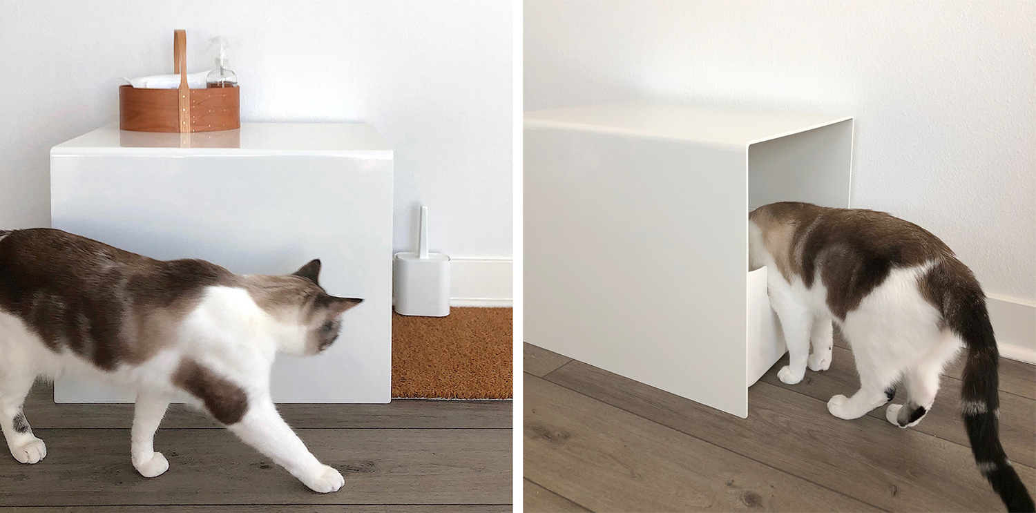 Minimalist cat hot sale litter box