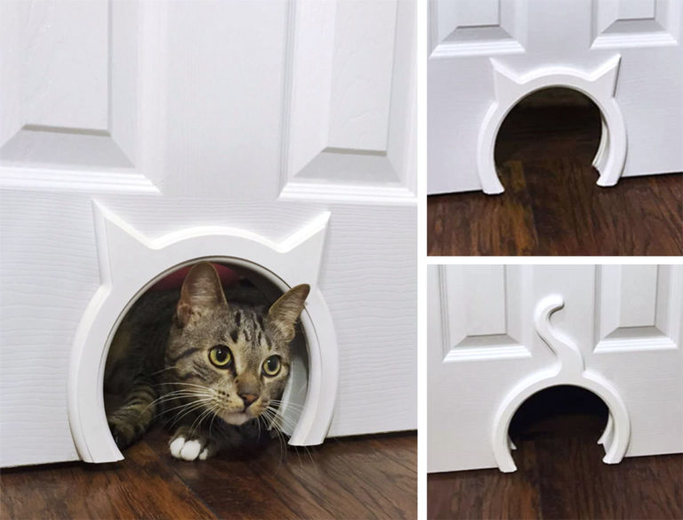 New Options from The Kitty Pass Interior Cat Door Make DIY Catification Easy! • hauspanther