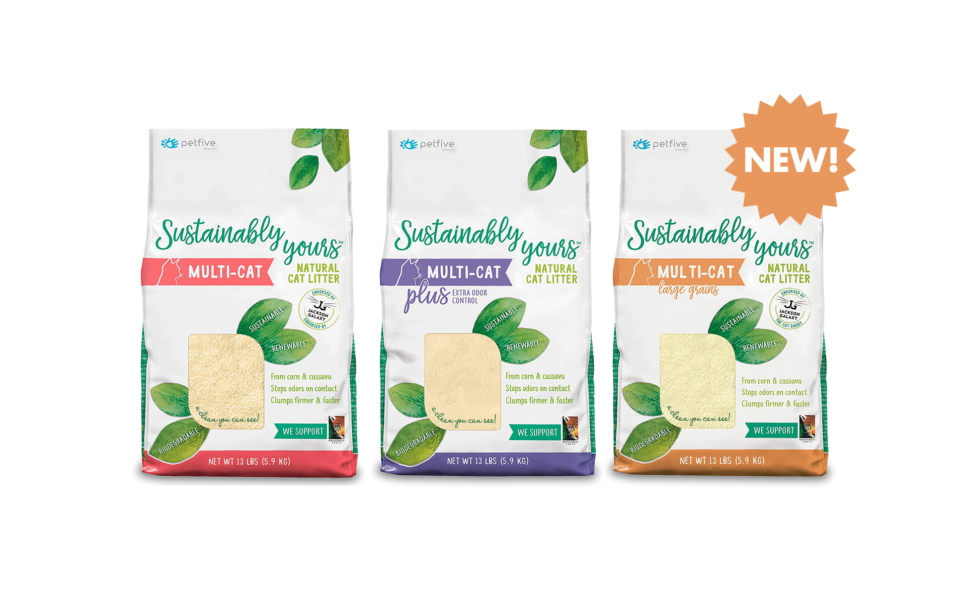 New Sustainably Yours Large Grain Formula For Reduced Tracking