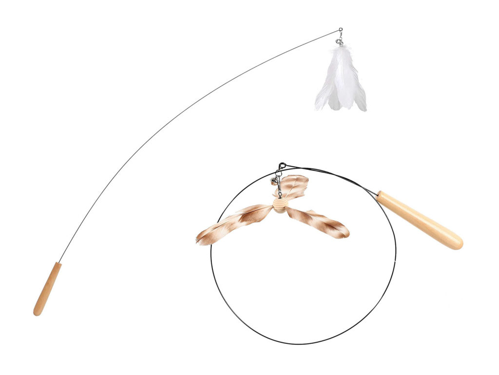 Natural Feather Wand Toy to Keep Kitty Entertained • hauspanther