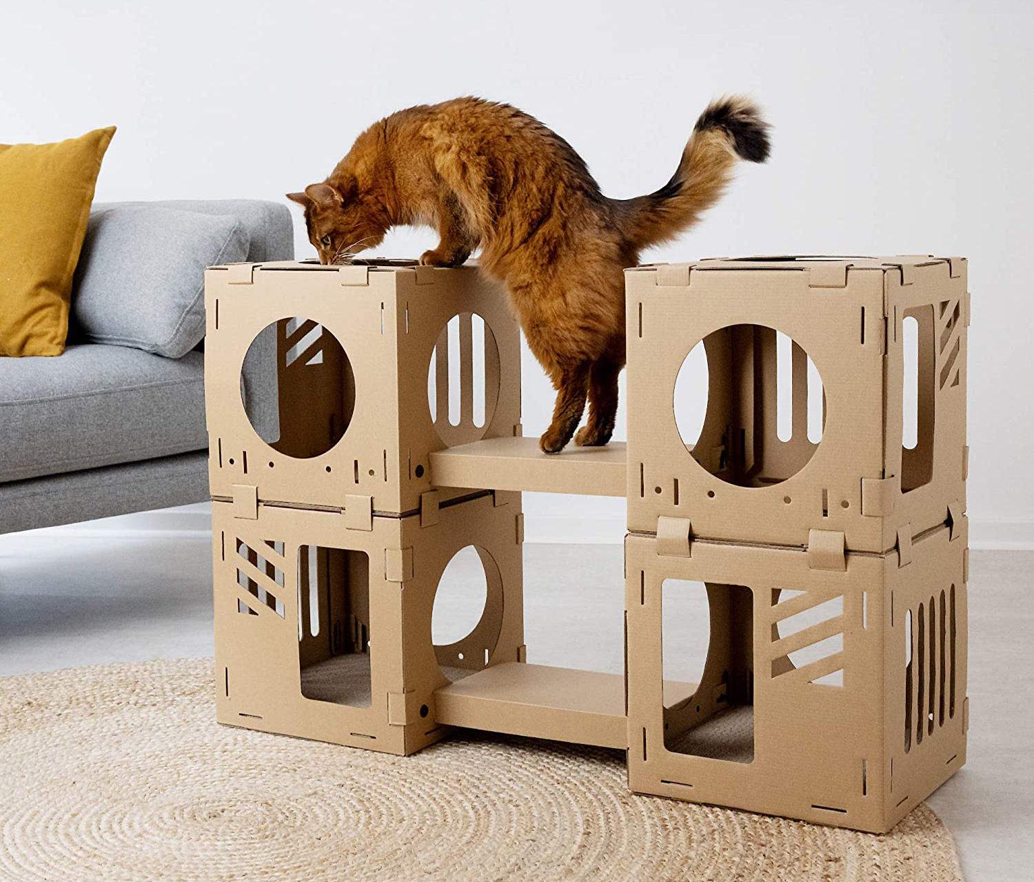 Diy cardboard discount cat scratcher cube