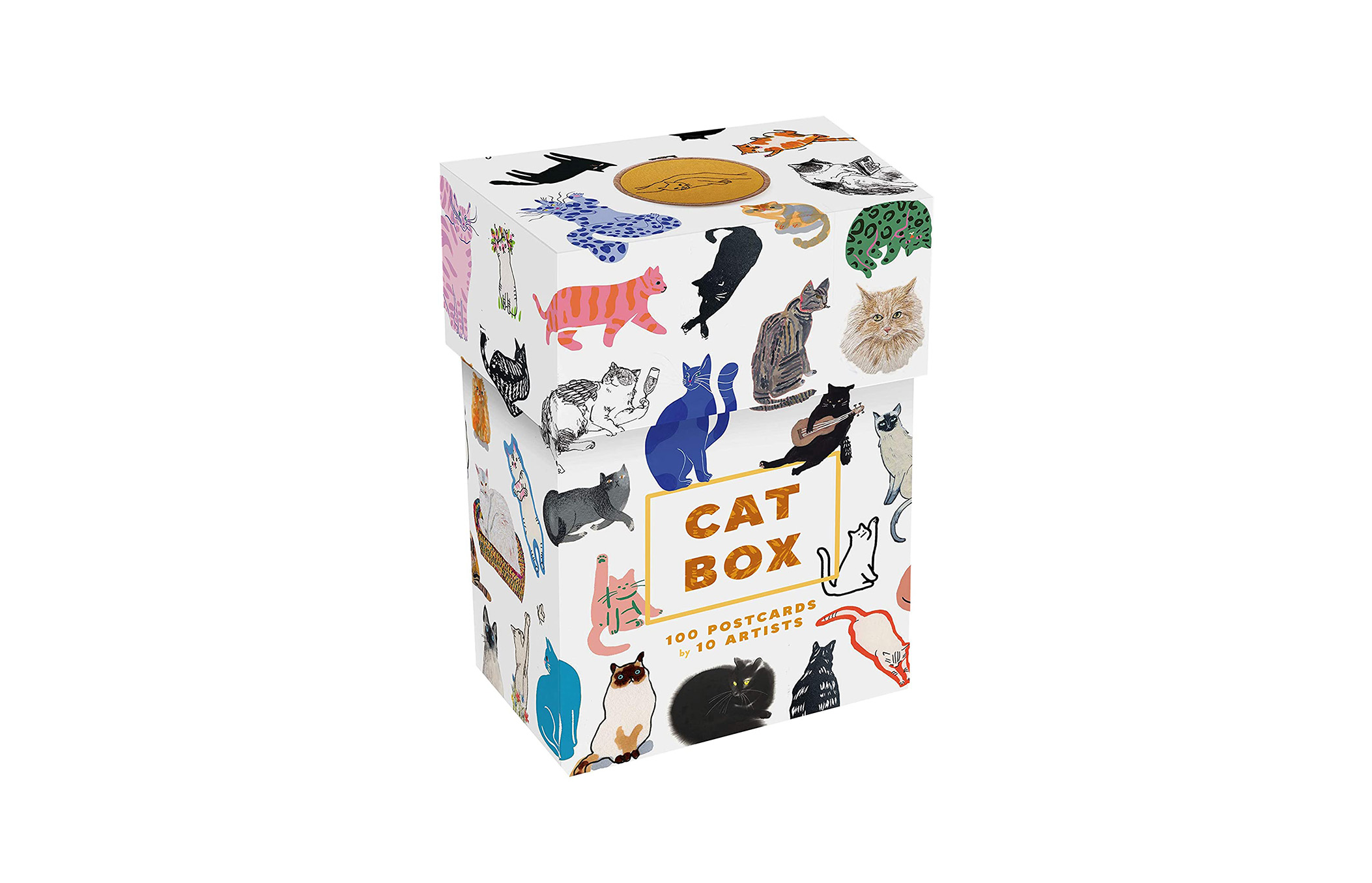 CAT BOX 100 Cat Art Postcards by 10 Different Artists • hauspanther