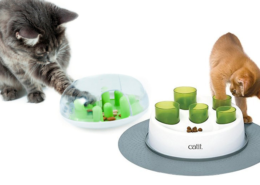 ALL FOR PAWS cat Treat Puzzle cat Puzzle Toys cat Puzzle Toys Interactives  Cat Treat Maze Toy Cat Food Dispenser Kitty Puzzle Feeder Catnip Toy Cat